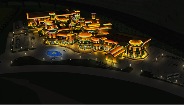 學(xué)校夜景照明燈光效果圖