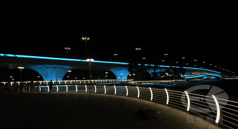 ?；◢u入島橋梁亮化工程實景圖