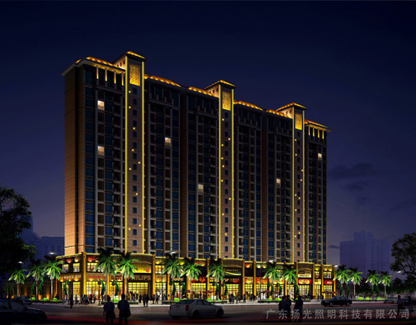 清遠新都廣場夜景照明設計
